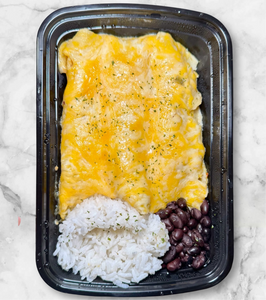 Shredded chicken enchiladas